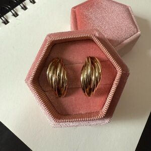 14k Gold Twisted Half-Hoop Earrings